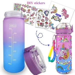 Decorate Your Own Water Bottle Kits Whimsy Unicorn Painting Crafts Girls Diamond